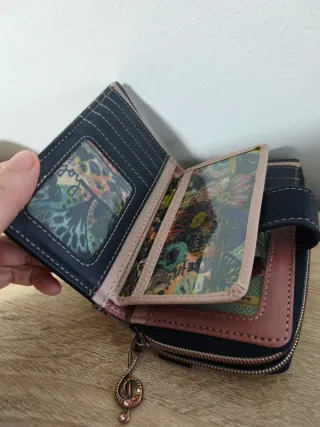 Monedero Anekke multicolor y dorado