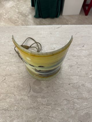 Lampada in vetro decorata a mano
