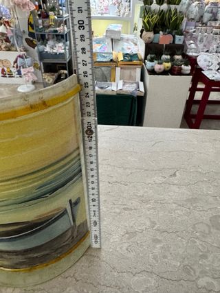 Lampada in vetro decorata a mano