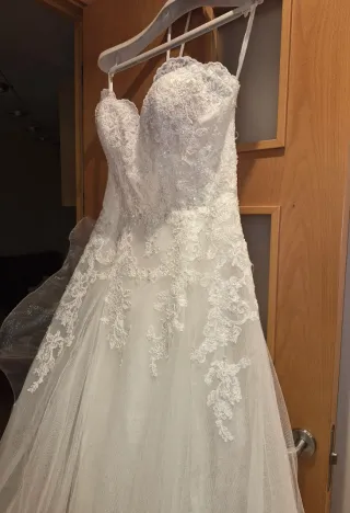 Vestido Novia Palabra de Honor T.40