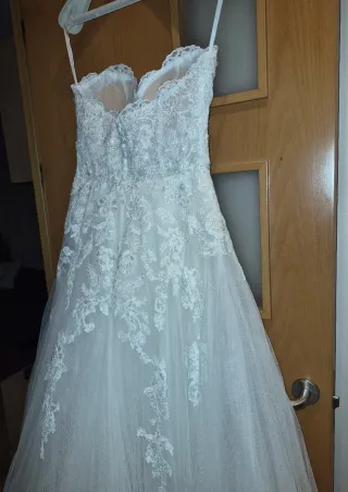 Vestido Novia Palabra de Honor T.40