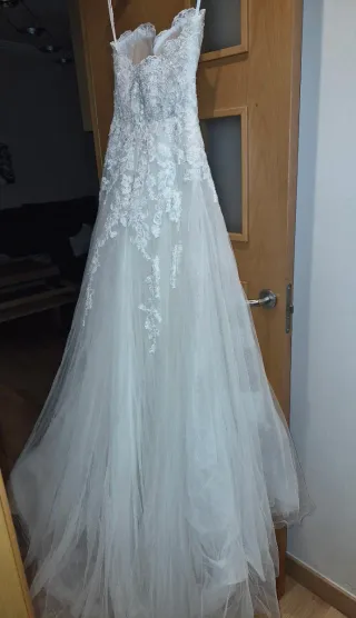 Vestido Novia Palabra de Honor T.40