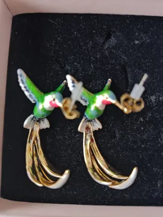 Conjunto Colibrí Colgante y Pendientes