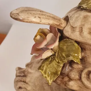 Sopera Vintage Cerámica Flores