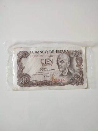 Billete 100 pesetas España 1970 Manuel de Falla