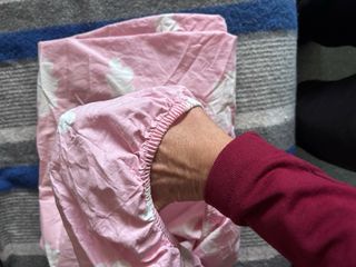 Sábanas y cojín Cuna Estrellas y Nubes Rosas