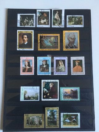 Sellos con la temática arte pintura.