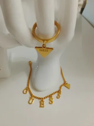 Disponible Conjunto completo Guess Acero Dorado