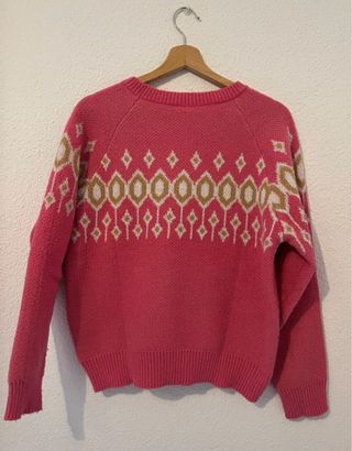 Jersey rosa con estampado geométrico