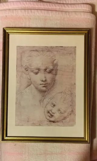 Antichità Disegno Madre e Bambino