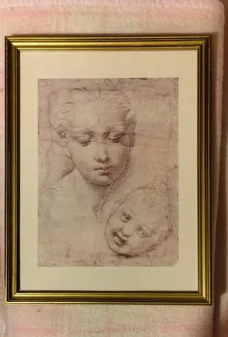Antichità Disegno Madre e Bambino