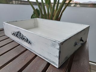 Bandeja Shabby Chic Porcelana y Madera