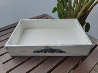 Bandeja Shabby Chic Porcelana y Madera
