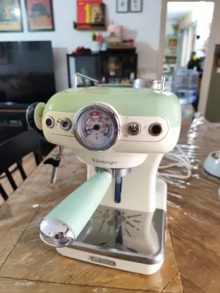 Cafetera Ariete Vintage Crema/Verde