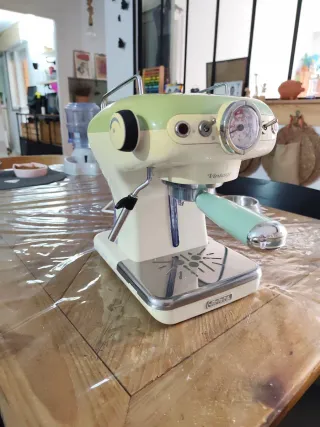 Cafetera Ariete Vintage Crema/Verde