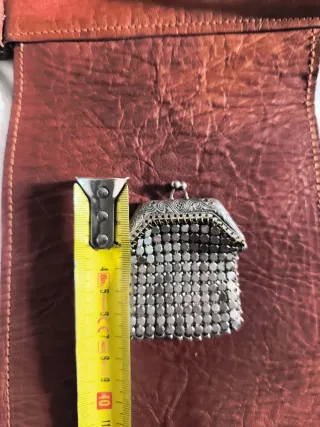 Bolso de malla vintage plateado