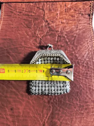 Bolso de malla vintage plateado