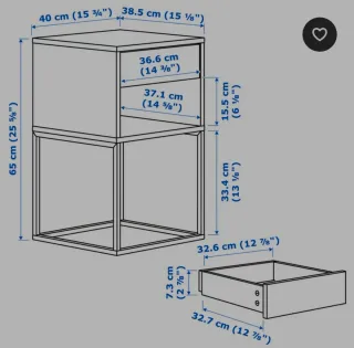 Comodini neri con cassetto