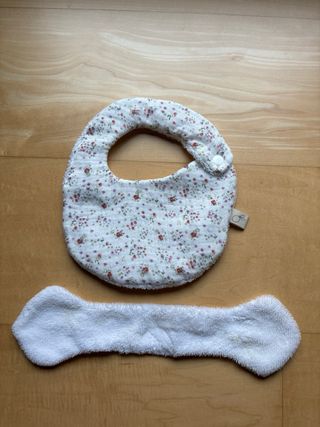Babero algodón y pañito para bebé