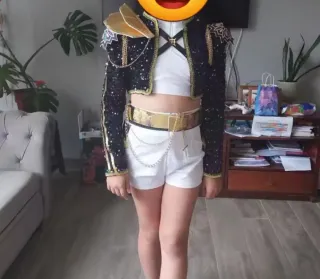 Disfraz Rumy negro y dorado