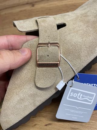 Zuecos Birkenstock Boston Talla 43 Beige