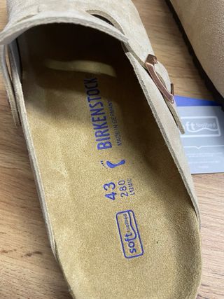 Zuecos Birkenstock Boston Talla 43 Beige