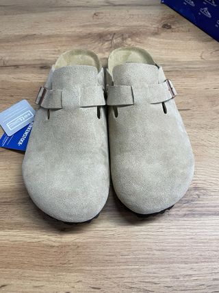 Zuecos Birkenstock Boston Talla 43 Beige