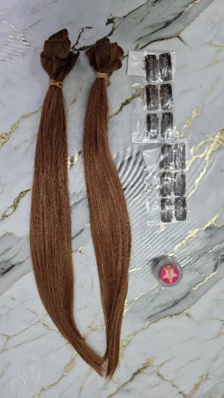 Lote de pelo humano 2extensiones