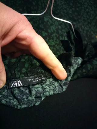 Mini abito Zara nero verde