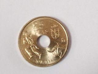 2 MONEDAS 25 PTAS DE NAVARRA 1999 S/C