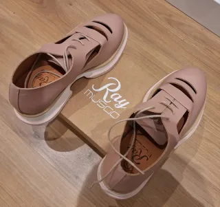 Zapatos Ray Musgo Beige/Rosa Talla 38