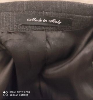 Abito da cerimonia grigio fatto a mano