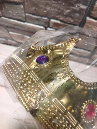 BOLAND Corona de Rey con Joyas Disfraz para adulto