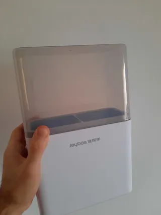 Porta cubiertos Jeybos transparente y blanco