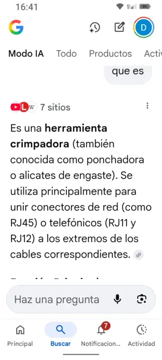 Pinza crimpadora para RJ45/RJ11