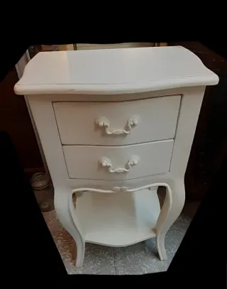 40*30cm 2 mesillas / Mesitas de Noche Blancas. 40