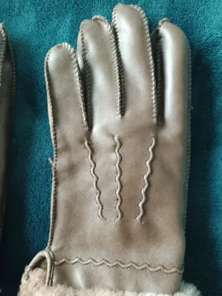 Guantes de piel mujer marrones