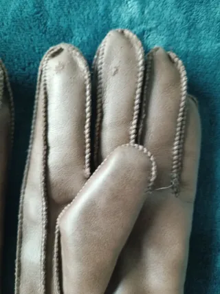 Guantes de piel mujer marrones