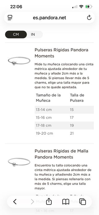 Pulsera Pandora Plata