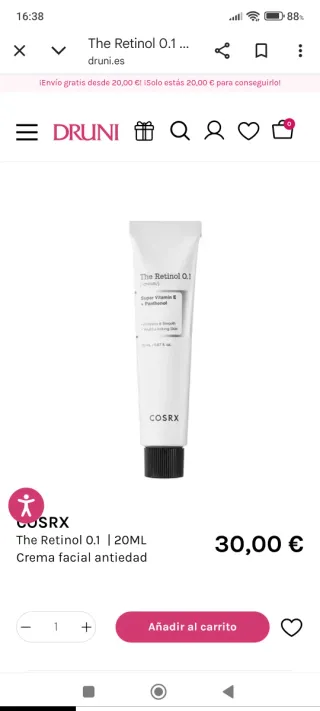 Crema Retinol COSRX 0.1 Super Vit E