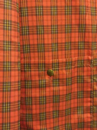 Cazadora cuadros roja y negra