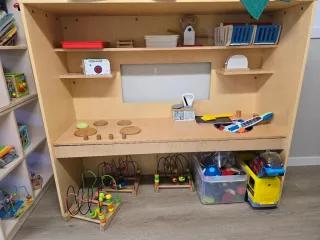 Tableros experimentación, mesa de luz, cocinita