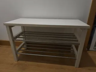 Banco Zapatero Ikea Blanco y Metal