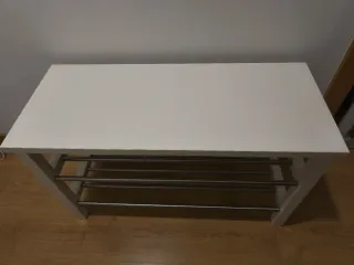 Banco Zapatero Ikea Blanco y Metal