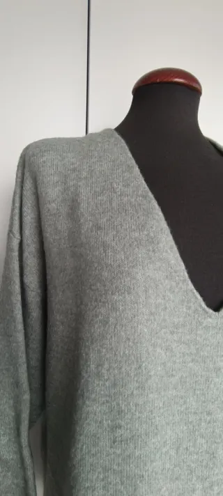 Jersey punto verde talla M overside