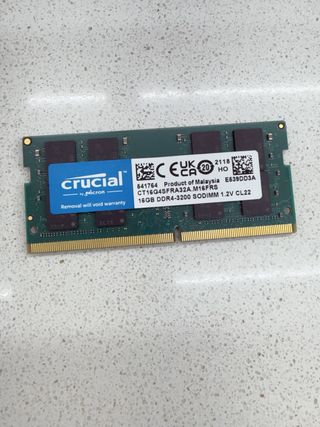 Memoria RAM Crucial 16GB DDR4-3200 SODIMM CL22