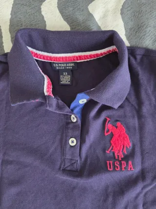 Polo Ralph Lauren Azul marino  con Detalles Rosas
