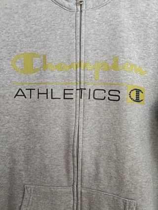 Sudadera Champion Color Gris y Amarillo Talla XS