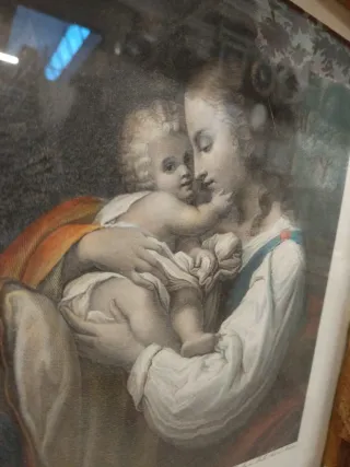 Tavernacolo legno oro stampa colorata a mano