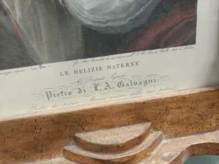 Tavernacolo legno oro stampa colorata a mano